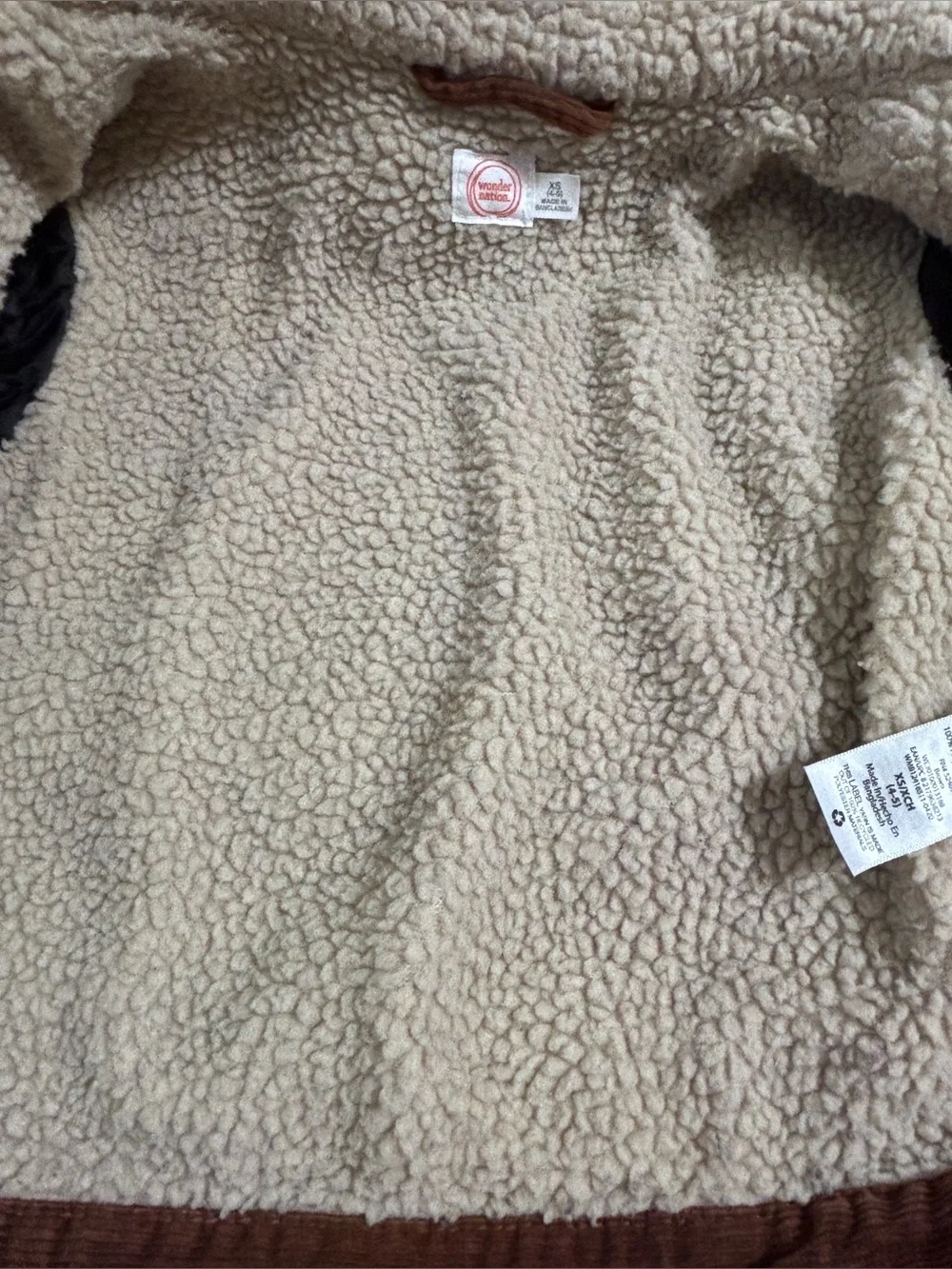 Wonder Nation Corduroy Sherpa Lined Jacket 4/5